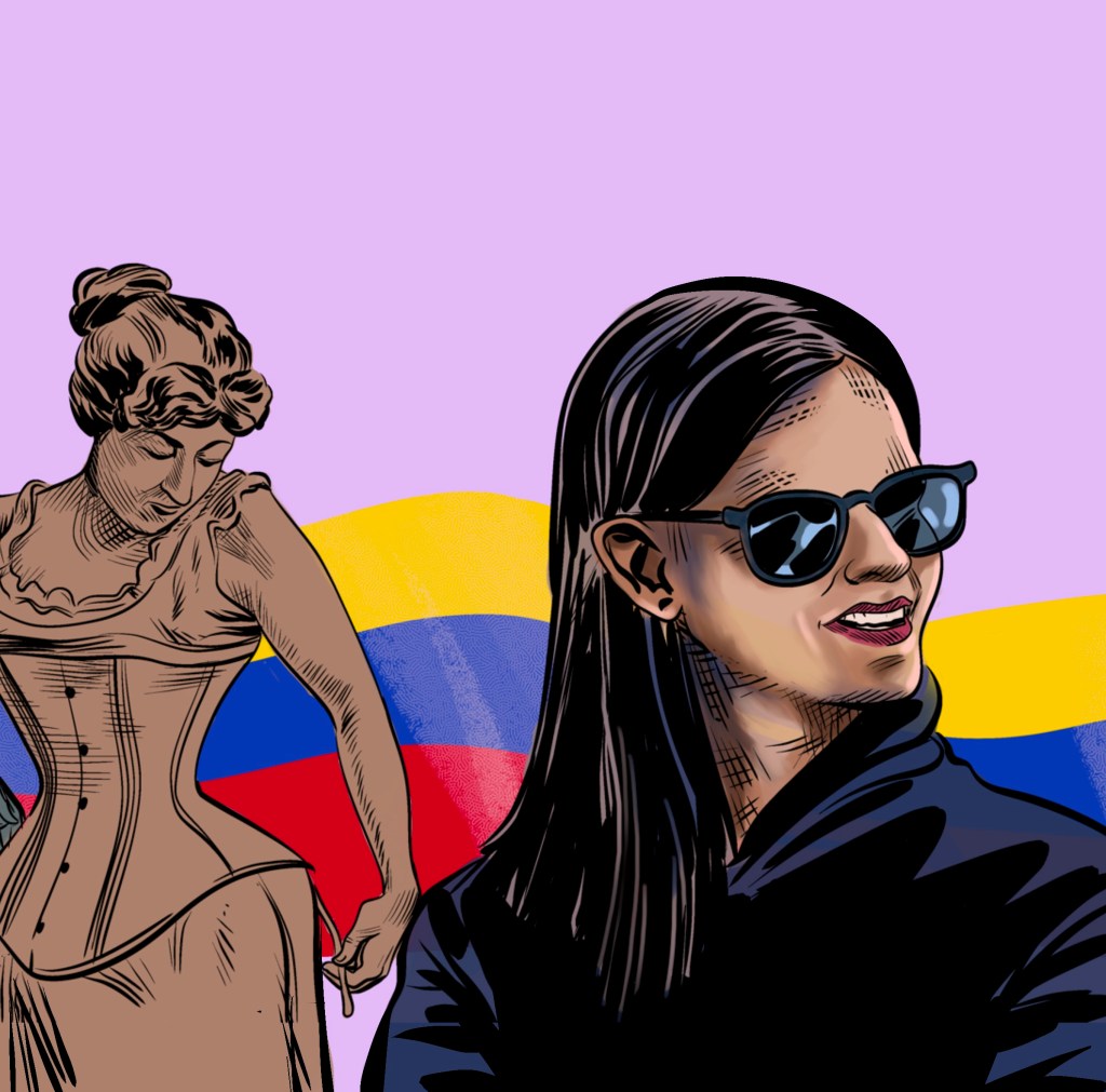 "Débora y Nathalie". Ilustración de Wimar Verdecia Fuentes